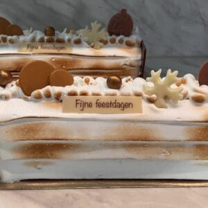 Buche vanille & framboossorbet 6p